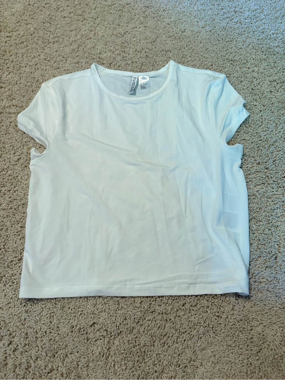 H&M White Short Sleeve Crewneck Tee